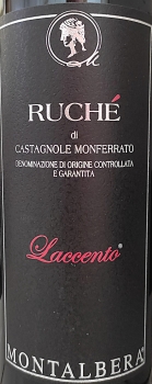 Montalbera Laccento 2019, DOCG Ruché di Castagnole Monferrato, Rotwein, trocken 0,75l